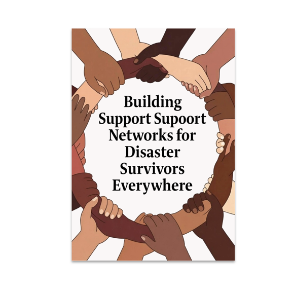 Building Support Networks for Disaster Survivors - Community Support Advocate - 13x19 Poster Print