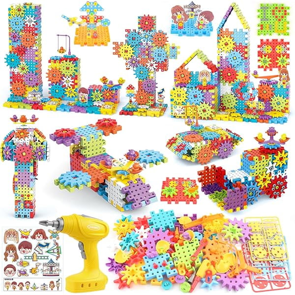 Building Toys, 234 Pieces Upgrade Gear Building Blocks Set Kids Tool ...
