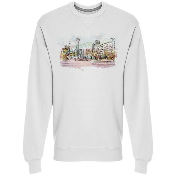 Building View Casablanca Graphic Sweatshirt Men -Image by Shutterstock, Male XX-Large