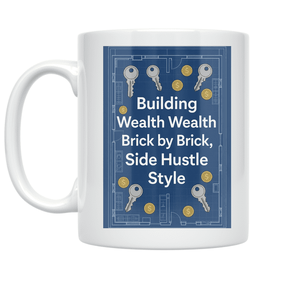 Building Wealth Brick by Brick - Real Estate Side Hustle Enthusiast - 11 oz Ceramic Coffee Mug