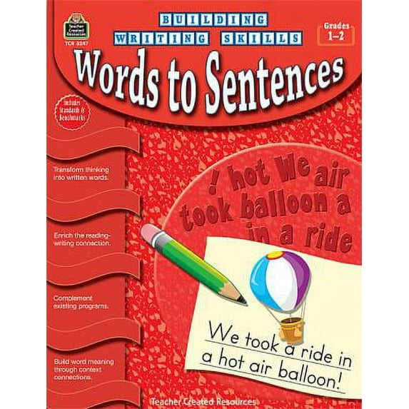 Pre-Owned Building Writing Skills: Words to Sentences (Paperback) 1420632477 9781420632477