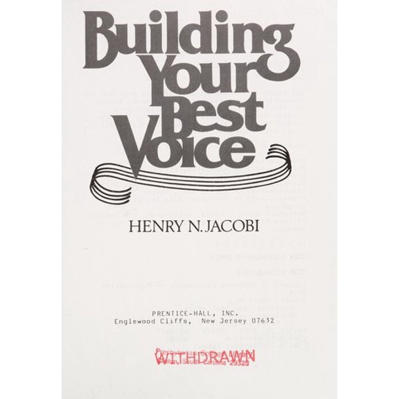 Pre-Owned Building Your Best Voice Paperback