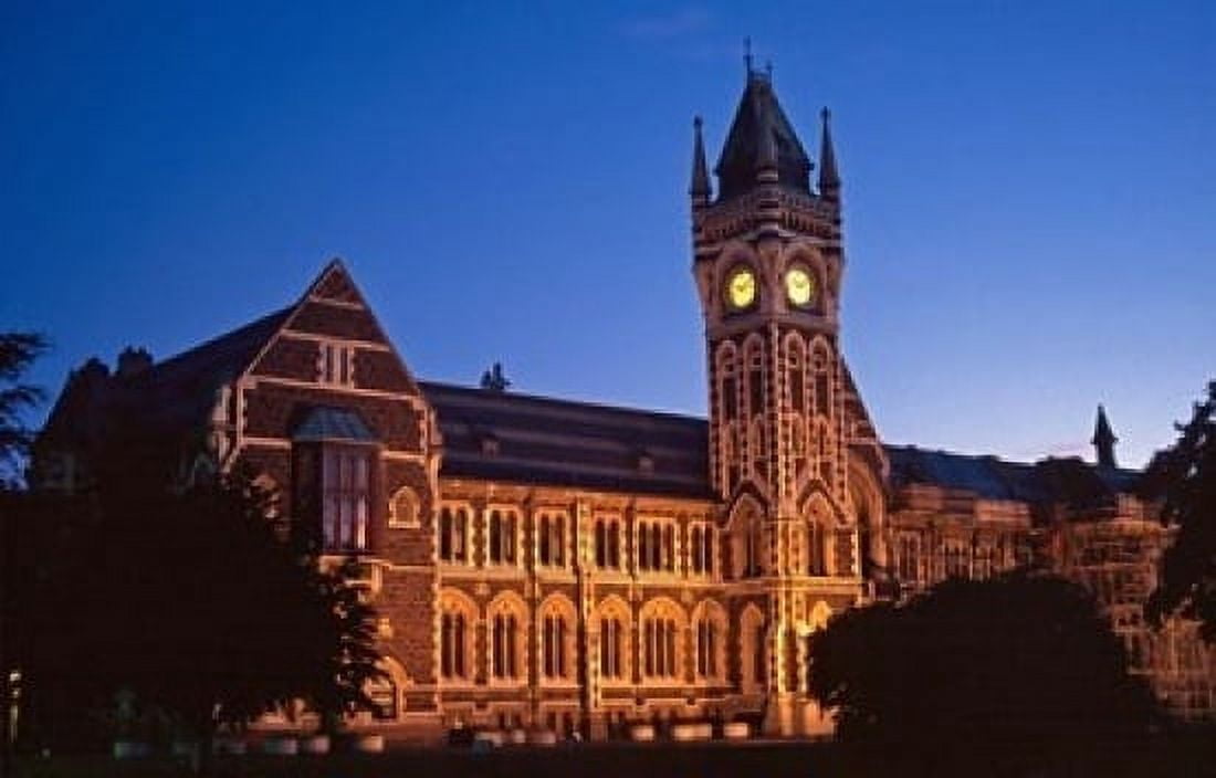 Building at University of Otago Dunedin New Zealand Canvas Art - David Wall DanitaDelimont (18 x 12)
