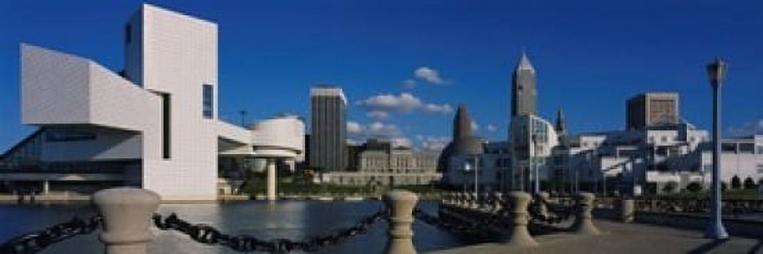 Building at the waterfront Rock And Roll Hall Of Fame Cleveland Ohio USA Canvas Art - Panoramic Images (18 x 6)