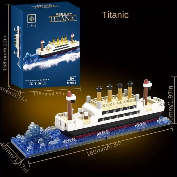 Building block assembly toy Titanic giant boy girl puzzle cruise ship model