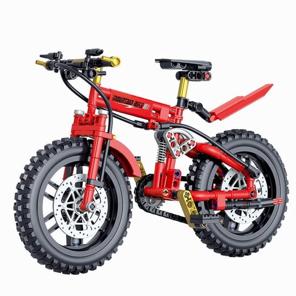 Building block mountain bike model, building block ornament, a gift for birthdays, holidays, and Valentine's Day (1-piece set)