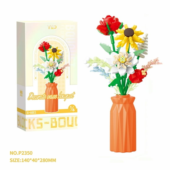 Building block vases, DIY assembled a total of six freely matched with their own vases.