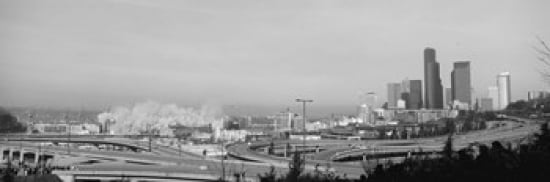 Building demolition near a highway Seattle Washington State USA Canvas Art - Panoramic Images (36 x 12)