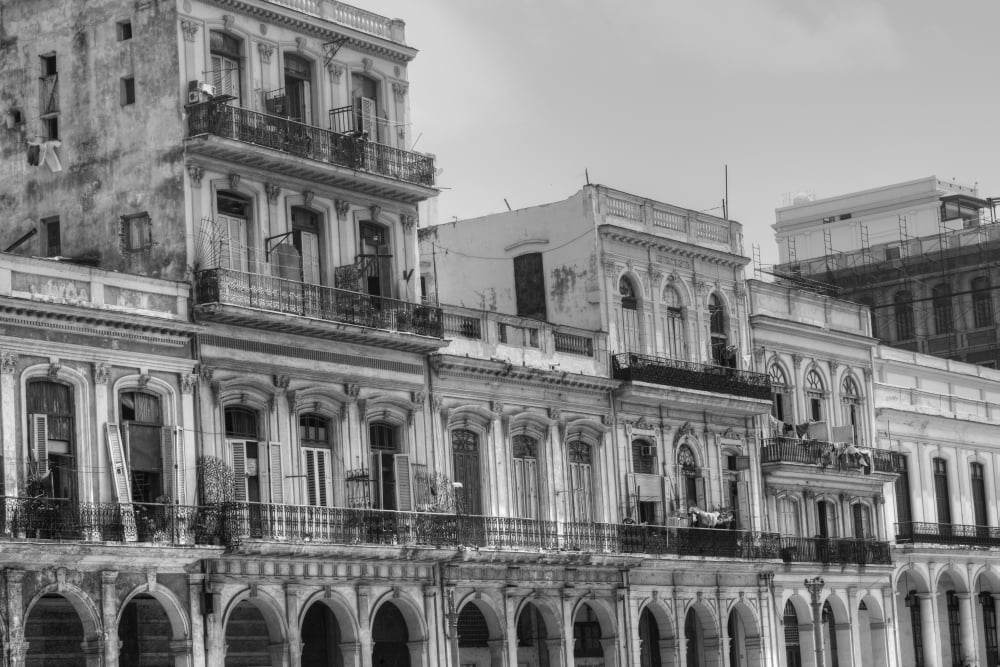 Building in Old Havana Havana Cuba Canvas Art - David Chapman Design Pics (19 x 12)