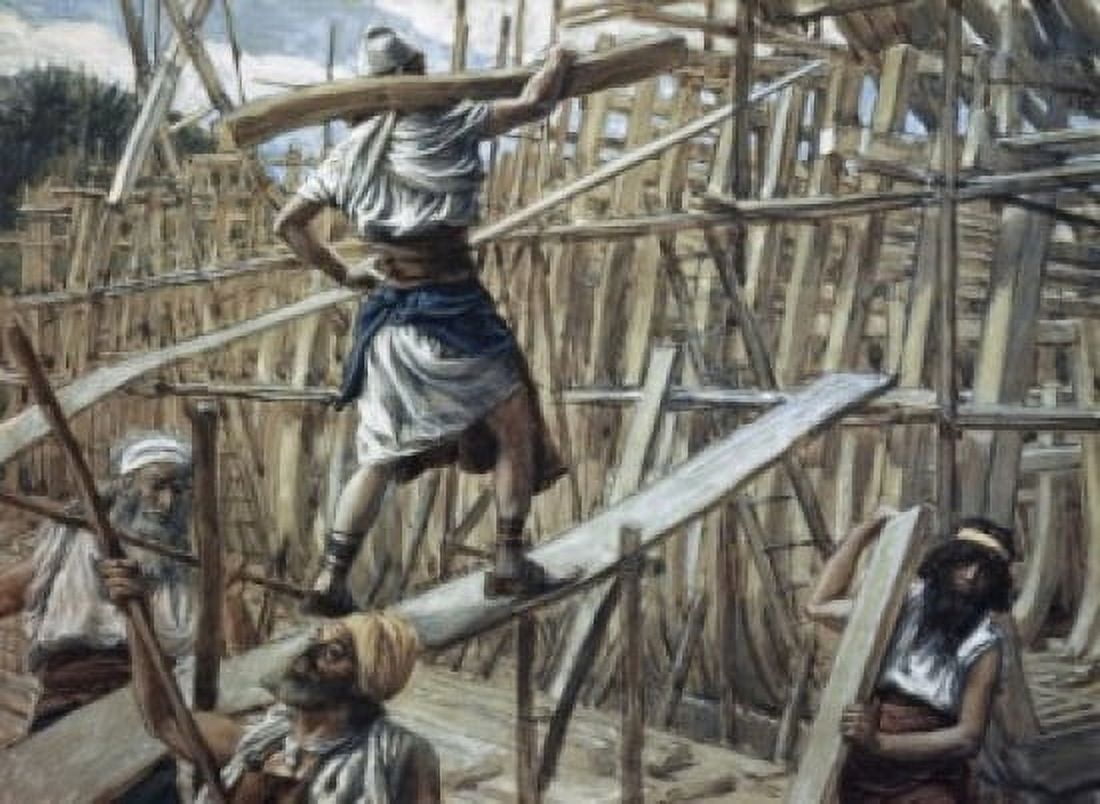 Building of the Ark James Tissot (1836-1902 French) Jewish Museum New York USA Canvas Art - James Tissot (24 x 36)