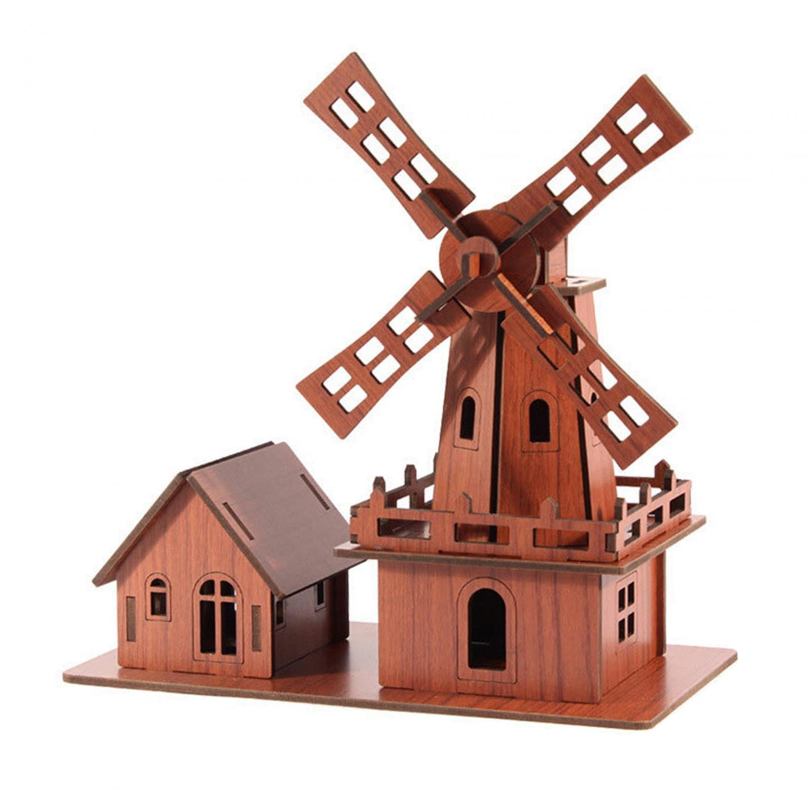 Buildings 3D Wooden Puzzle House Cabin Building DIY Kits Brain Teaser ...