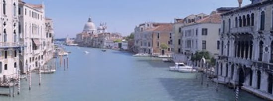 Buildings Along A Canal Santa Maria Della Salute Venice Italy Canvas Art - Panoramic Images (30 x 12)