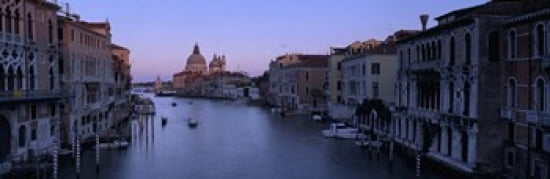 Buildings Along A Canal Santa Maria Della Salute Venice Italy Canvas Art - Panoramic Images (36 x 12)