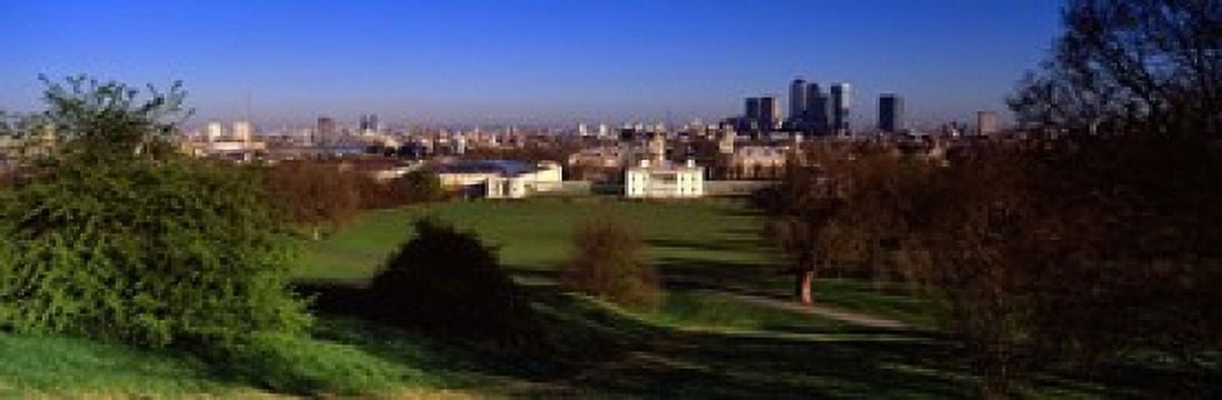 Buildings Near A Park Greenwich Park Greenwich London England United Kingdom Canvas Art - Panoramic Images (18 x 6)