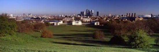 Buildings Near A Park Greenwich Park Greenwich London England United Kingdom Canvas Art - Panoramic Images (36 x 12)