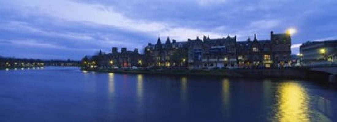 Buildings On The Waterfront Inverness Highlands Scotland United Kingdom Canvas Art - Panoramic Images (18 x 7)
