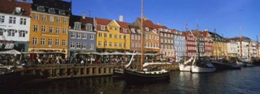 Buildings On The Waterfront Nyhavn Copenhagen Denmark Canvas Art - Panoramic Images (36 x 13)
