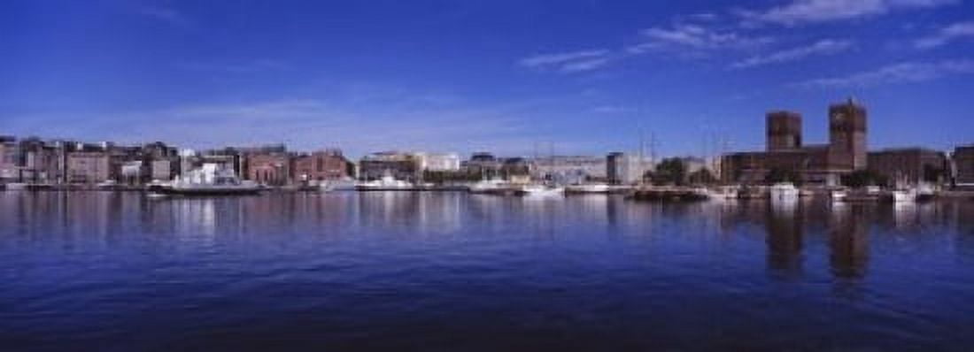 Buildings On The Waterfront Oslo Norway Canvas Art - Panoramic Images (18 x 7)