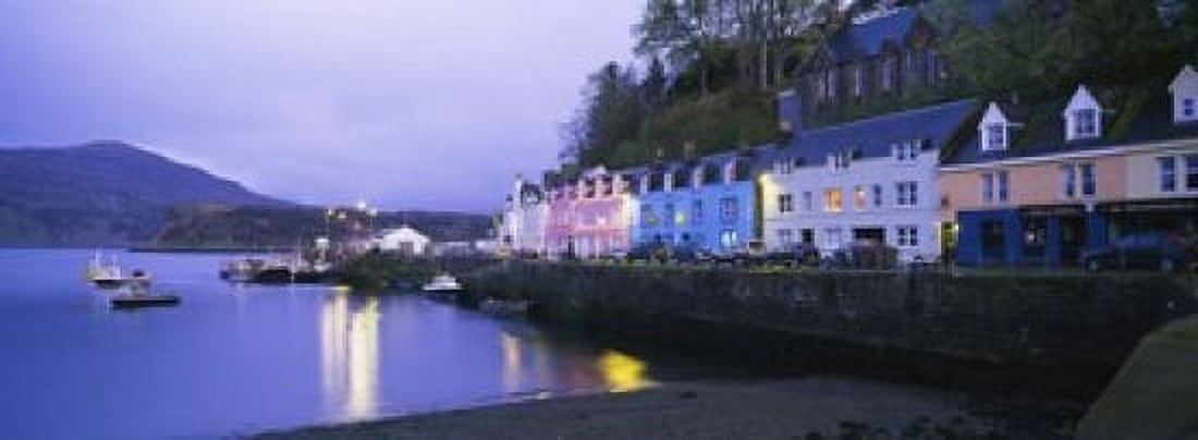 Buildings On The Waterfront Portree Isle Of Skye Scotland United Kingdom Canvas Art - Panoramic Images (18 x 7)
