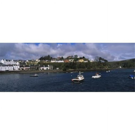 Buildings On The Waterfront Portree Isle Of Skye Scotland United Kingdom Poster Print by - 36 x 12