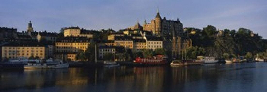 Buildings On The Waterfront Stockholm Sweden Canvas Art - Panoramic Images (18 x 7)