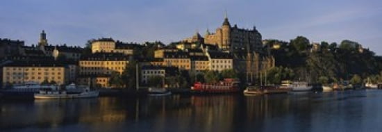 Buildings On The Waterfront Stockholm Sweden Canvas Art - Panoramic Images (36 x 13)