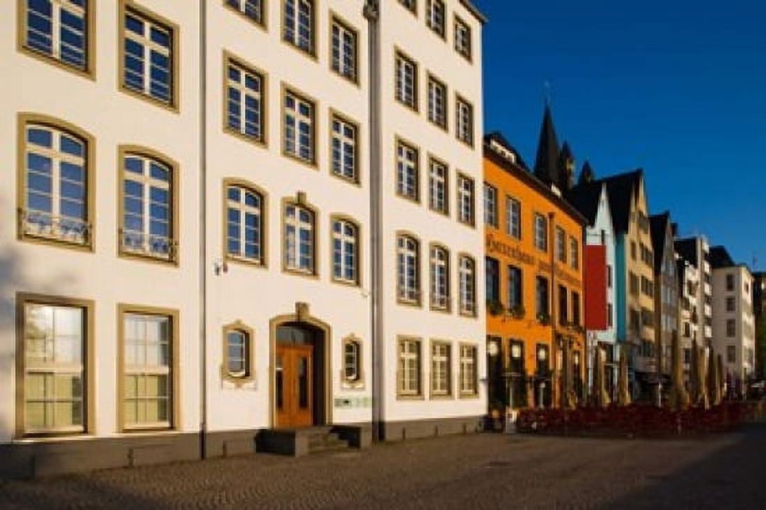 Buildings along Frankenwerft Embankment Cologne North Rhine Westphalia Germany Canvas Art - Panoramic Images (36 x 24)