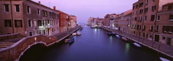 Buildings along a canal Cannaregio Canal Venice Italy Canvas Art - Panoramic Images (36 x 13)