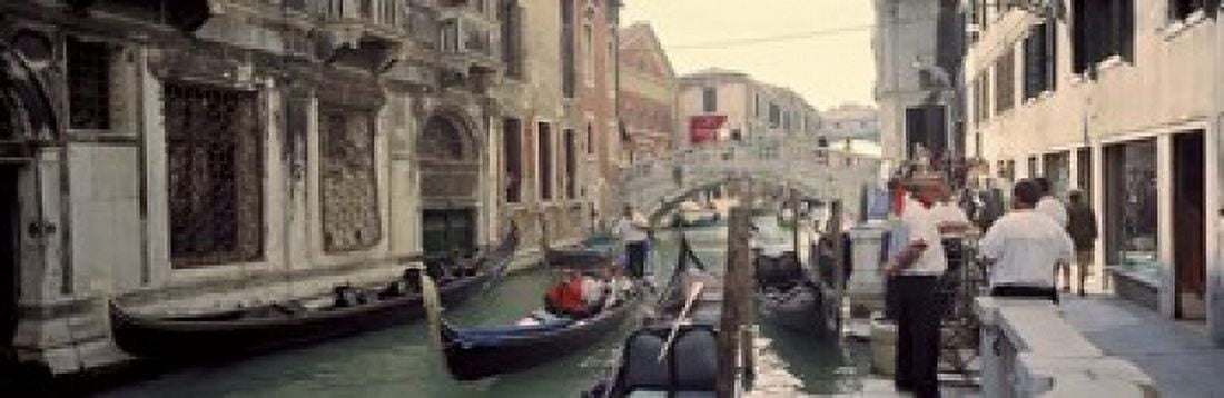 Buildings along a canal Grand Canal Rio Di Palazzo Venice Italy Canvas Art - Panoramic Images (18 x 6)