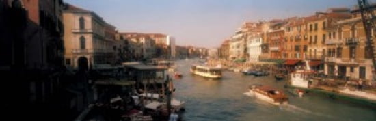 Buildings along a canal Grand Canal Venice Italy Canvas Art - Panoramic Images (36 x 12)