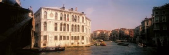 Buildings along a canal Grand Canal Venice Italy Canvas Art - Panoramic Images (36 x 12)