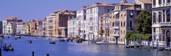 Buildings along a canal Grand Canal Venice Italy Canvas Art - Panoramic Images (36 x 12)