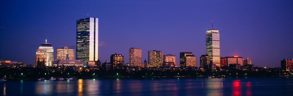 Buildings along a river Charles River Boston Massachusetts USA Canvas Art - Panoramic Images (36 x 12)