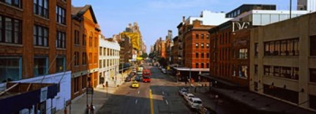 Buildings along a road in a city view from High Line New York City New York State USA Canvas Art - Panoramic Images (18 x 7)