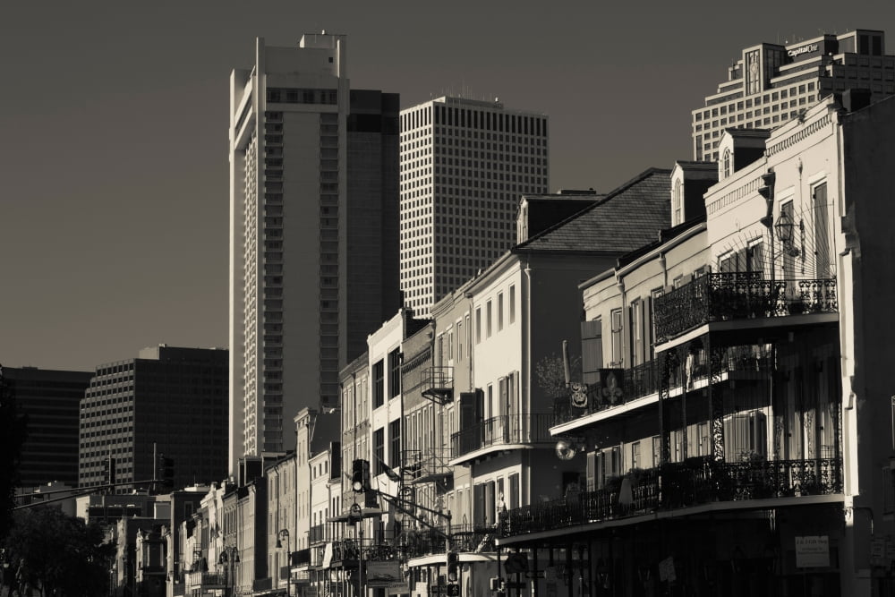 Buildings along a street French Quarter New Orleans Louisiana USA Canvas Art - Panoramic Images (36 x 12)
