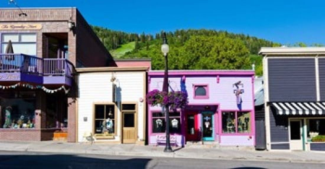 Buildings along a street Main Street Park City Utah USA Canvas Art - Panoramic Images (36 x 19)