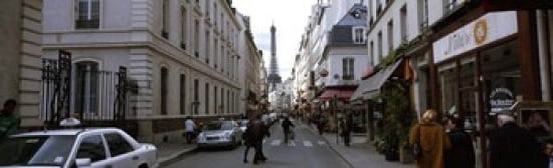 Buildings along a street with a tower in the background Rue Saint Dominique Eiffel Tower Paris Ile-de-France France Canvas Art - Panoramic Images (15 x 5)