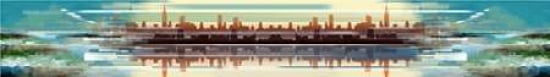 Buildings and Seascape I Canvas Art - Stuart Roy (8 x 24)