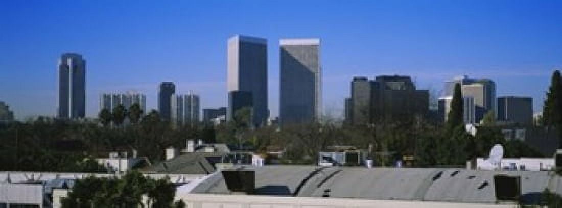 Buildings and skyscrapers in a city Century City City of Los Angeles California USA Canvas Art - Panoramic Images (18 x 7)