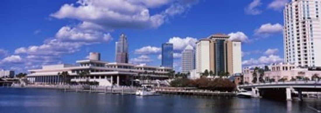Buildings at the coast Tampa Hillsborough County Florida USA Canvas Art - Panoramic Images (18 x 7)