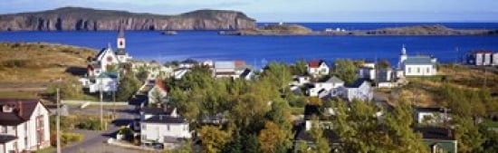 Buildings at the coast Trinity Bay Trinity Newfoundland Island Newfoundland and Labrador Province Canada Canvas Art - Panoramic Images (38 x 12)