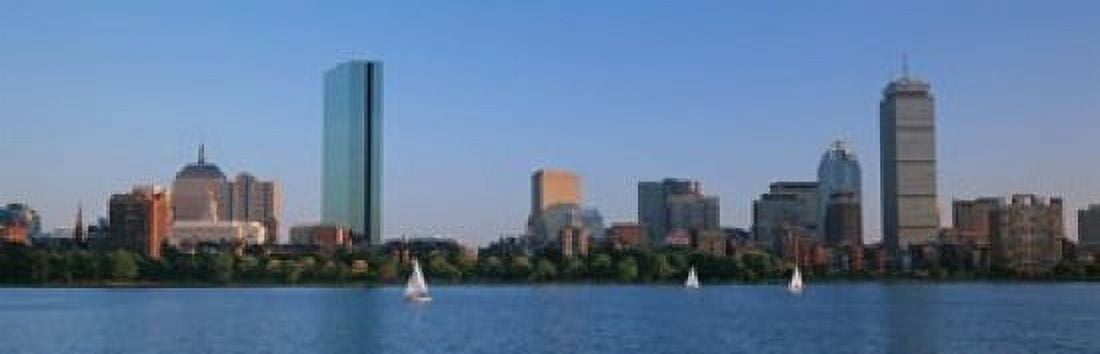 Buildings at the waterfront Back Bay Boston Massachusetts USA Canvas Art - Panoramic Images (18 x 6)