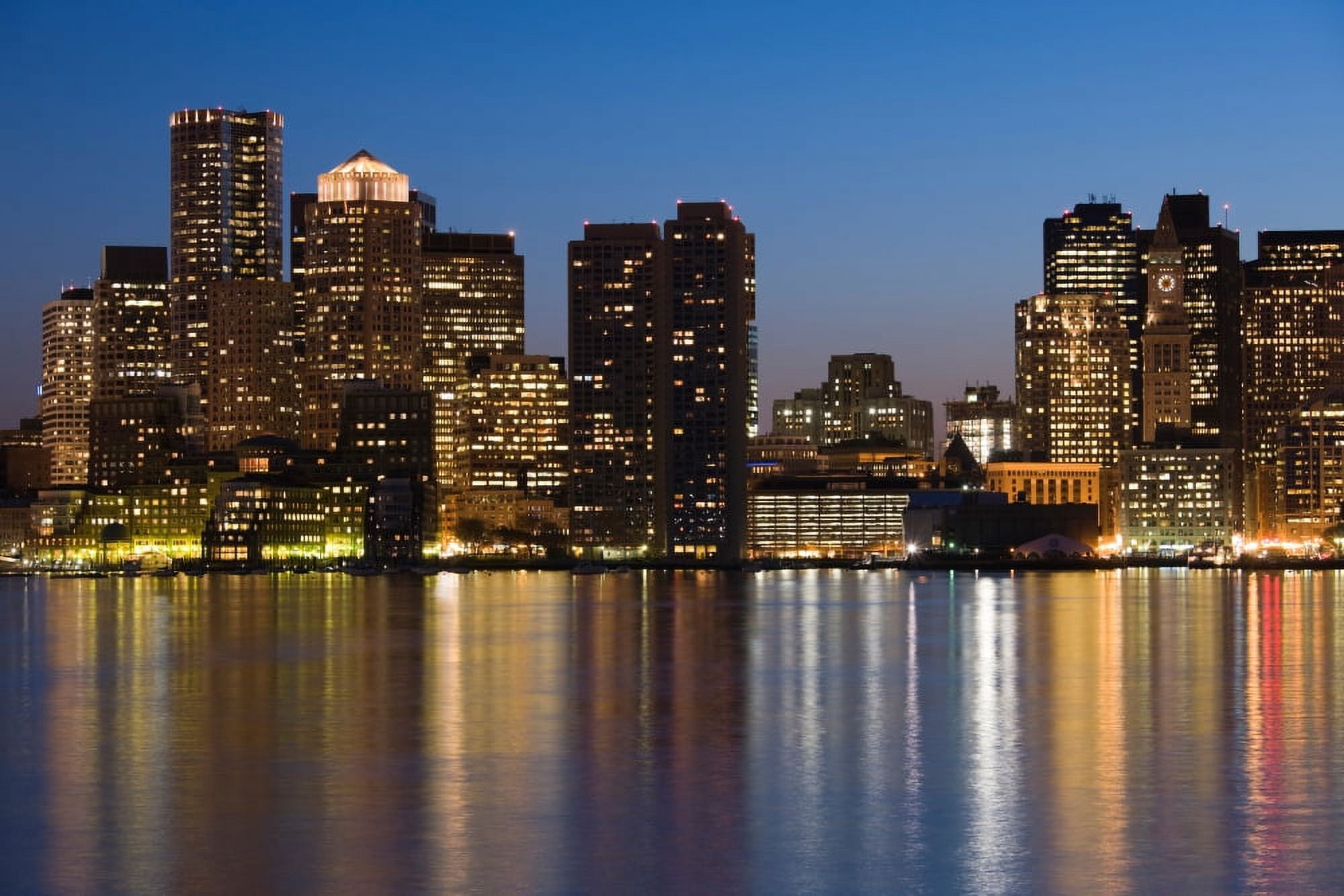 Buildings at the waterfront Boston Massachusetts USA Canvas Art - Panoramic Images (27 x 9)