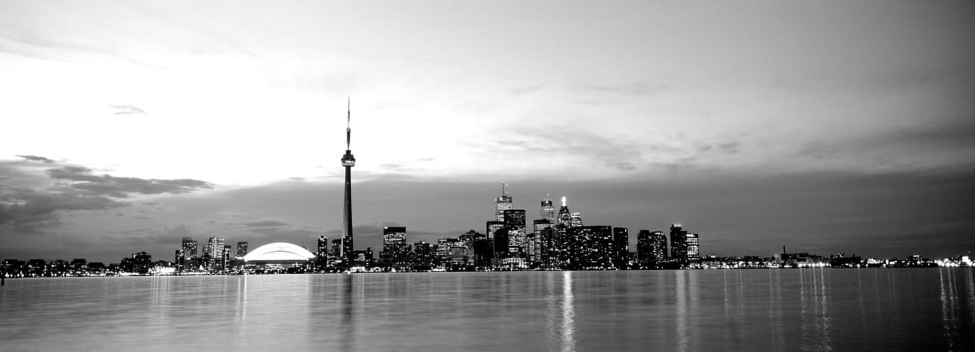 Buildings at the waterfront CN Tower Toronto Ontario Canada Canvas Art - Panoramic Images (13 x 36)