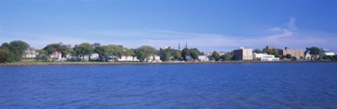 Buildings at the waterfront Charlottetown Prince Edward Island Canada Canvas Art - Panoramic Images (18 x 6)