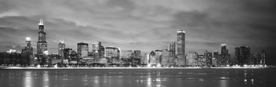 Buildings at the waterfront Chicago Illinois USA Canvas Art - Panoramic Images (36 x 12)