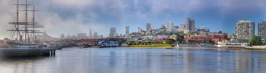 Buildings at the waterfront Fishermans Wharf San Francisco California USA Canvas Art - Panoramic Images (21 x 6)
