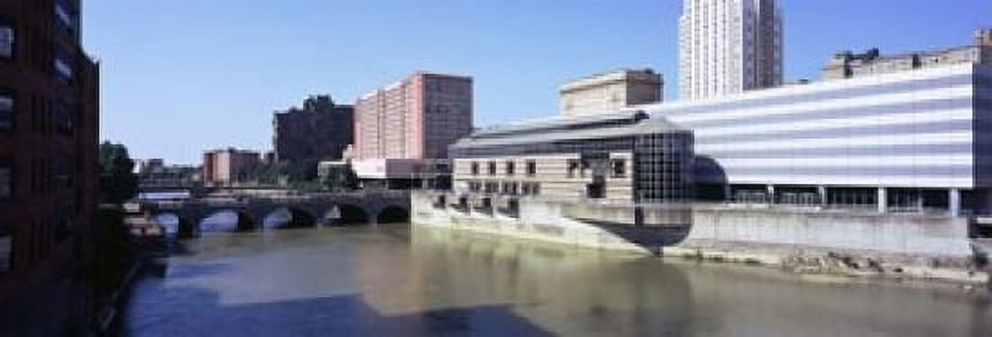 Buildings at the waterfront Genesee River Rochester Monroe County New York State USA 2011 Canvas Art - Panoramic Images (18 x 7)