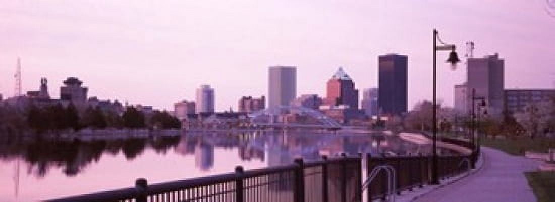 Buildings at the waterfront Genesee Rochester Monroe County New York State USA Canvas Art - Panoramic Images (18 x 7)