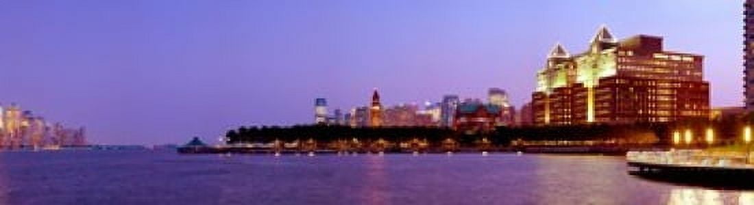 Buildings at the waterfront Hoboken Hudson County New Jersey USA 2013 Canvas Art - Panoramic Images (21 x 6)